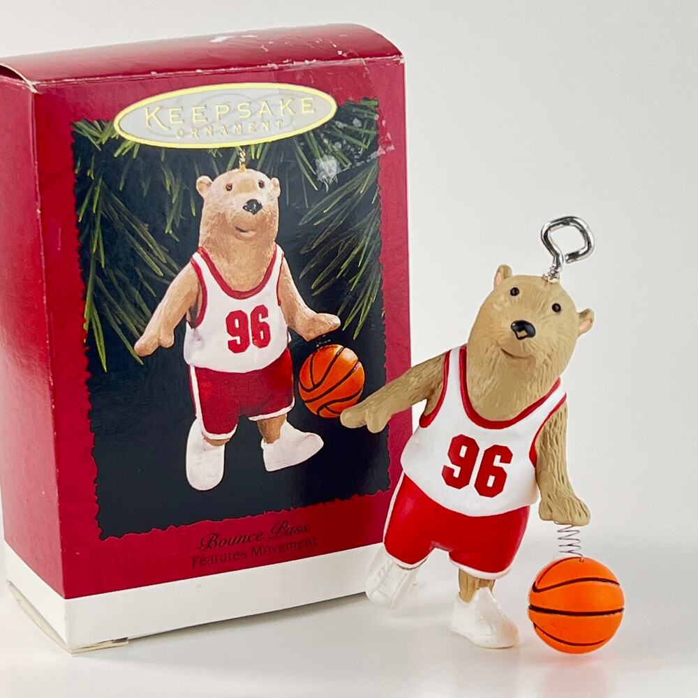 Hallmark Keepsake Ornament Bounce Pass 1996 Basketball Movement